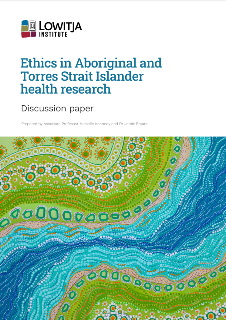 Ethics in Aboriginal and Torres Strait Islander health research discussion paper artwork